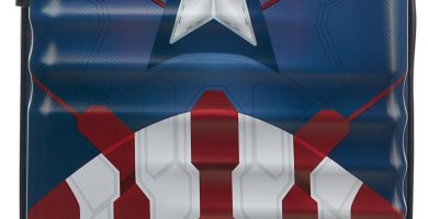 American Tourister Disney Wavebreaker Marvel - Maleta, Cuatro Ruedas, Multicolor (Captain America Close-Up), S (55cm-36L)