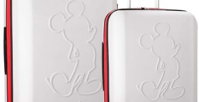 Disney Mickey Colored Juego de maletas Blanco 55-68 cms Rígida ABS Cierre TSA 115L 4 ruedas dobles Extensible Equipaje de Mano